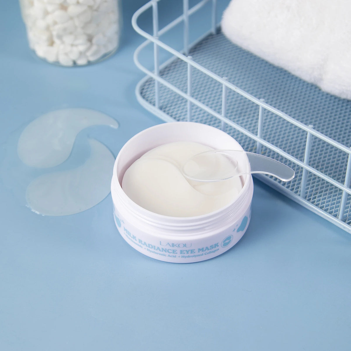 LAIKOU Milk Radiance Eye Mask 50 Pieces 70g Firming Nourishing Hydrating Collagen Under Eye Patches