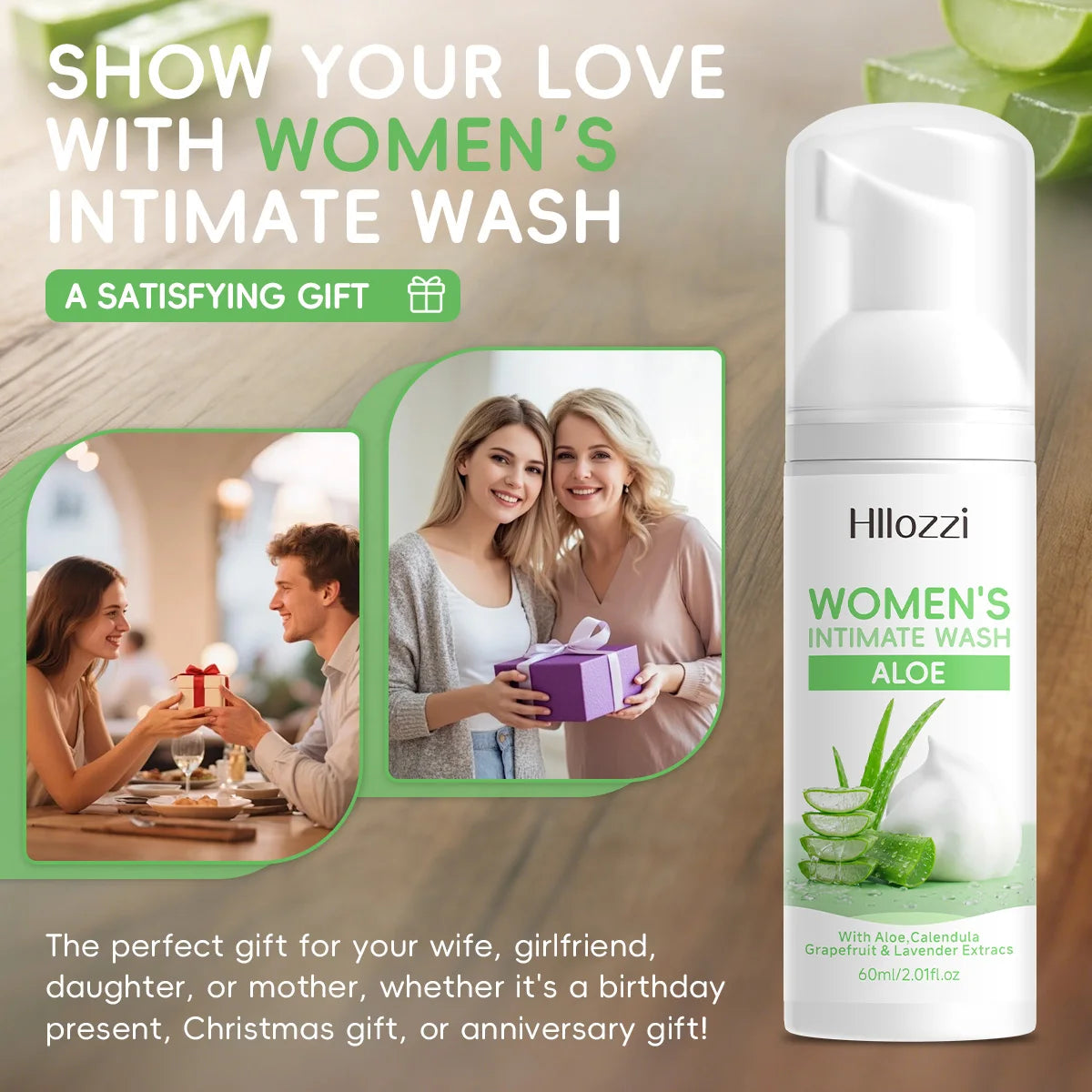WOMEN'S INTIMATE WASH ALOE: Superior Odor Control, All-Day Freshness & Gentle Daily Grooming Care. Designed for Peak Hygiene.