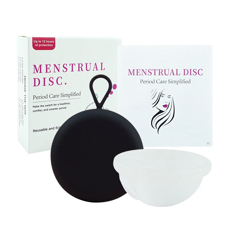 Soft Silicone Lady Cup Reusable certified Disc Accessories Bowls With Storage Case Kit Women Health Care Feminine Hygiene