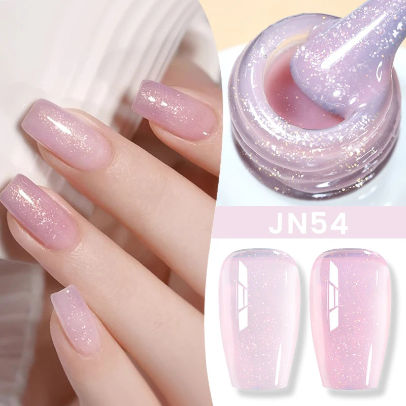BORN PRETTY 10ml Jelly Nude Gel Nail Polish 50 Colors Semi Transparent Nail Art Nail Supplies Soak off UV LED Nails Gel Varnish
