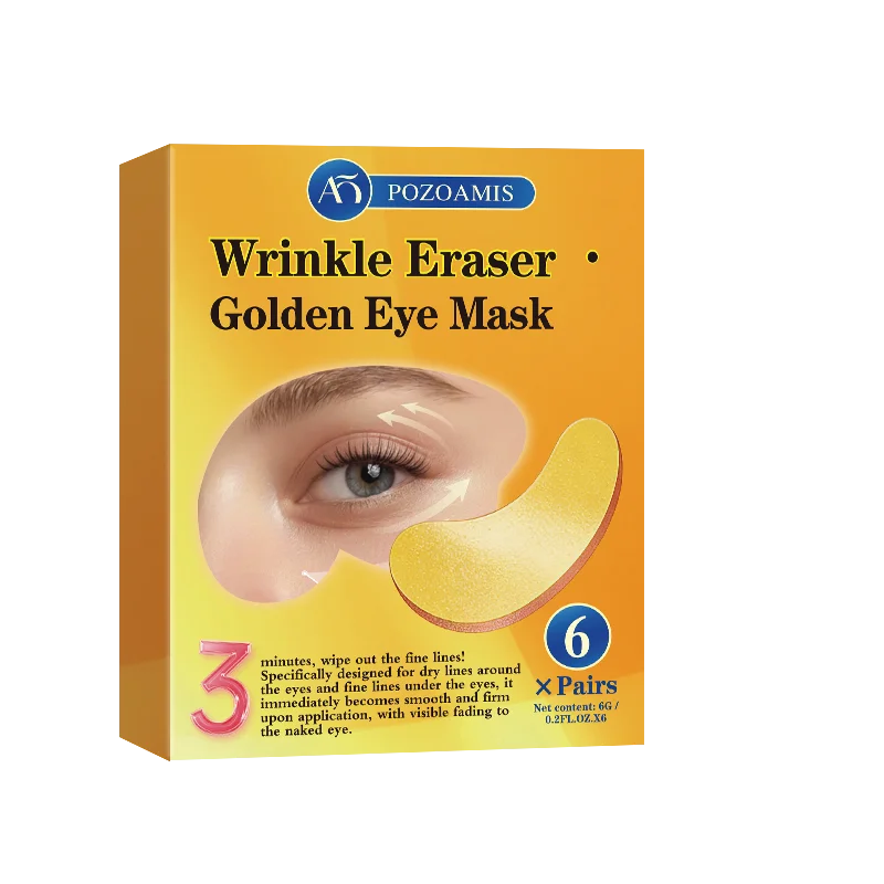 24K Gold Collagen Gel Eye Mask Anti-Aging Under Eye Patches Firming Moisturizing Pads for Wrinkle Dark Circle Eyebag Removal US Fast Delivery 60pcs