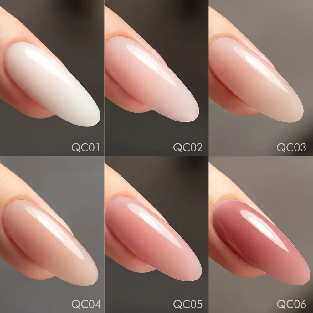 VENALISA Quick Construction Gel Jelly Color Semi Transparent Nail Gel Polish Fast Construction Soak Off UV LED Nude Pink Gel 7.5
