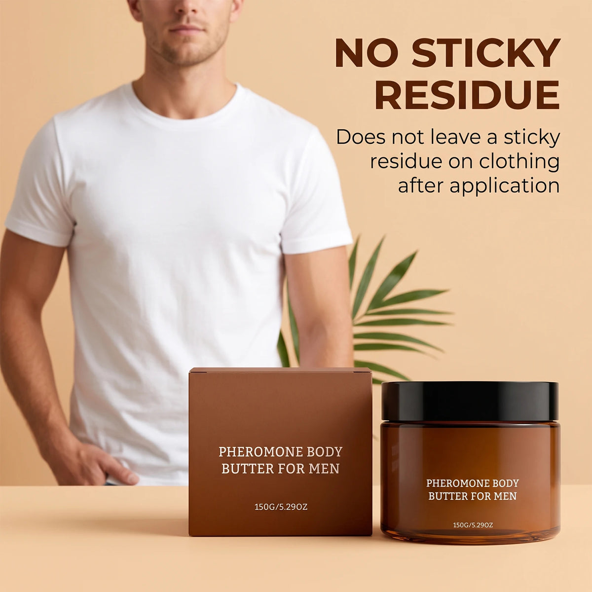 Men’s Pheromone Body Butter Soothe Dryness Enhance Skin Softness Long-Lasting Hydration Fast Absorbing Moisturizing Body Lotion