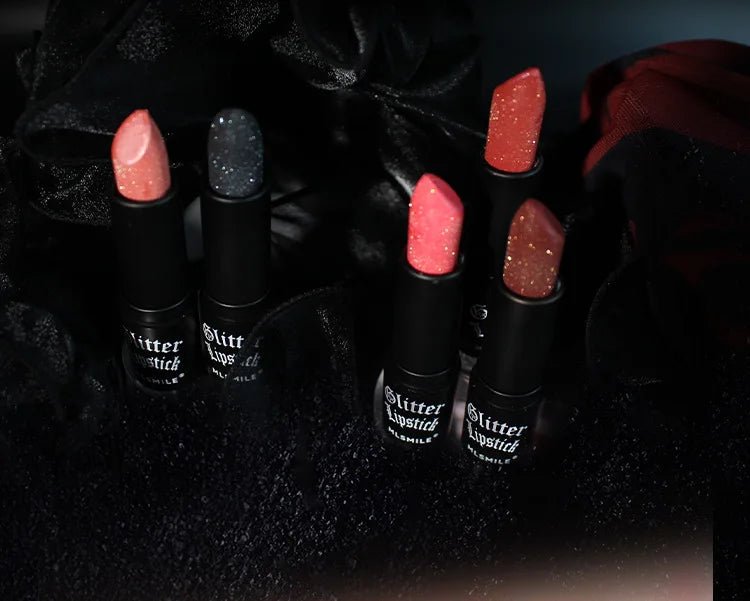 Multi-Color Non-stick Cup Matte Lipstick Flash Lasting Easy Color Diamond Lipstick Dark Halloween Look