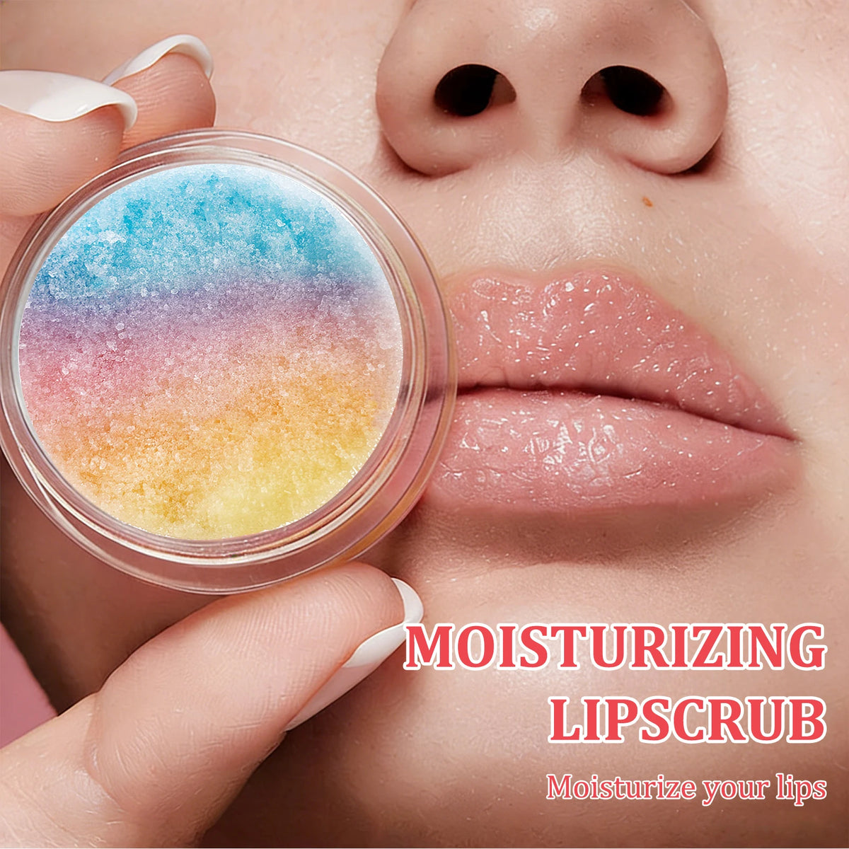 ZaiDoc 2Psc Lip Scrub Exfoliator Smooth Hydrate Dry Chapped Lips Gentle Lip Care Set with Moisturizing Formula 22g Each
