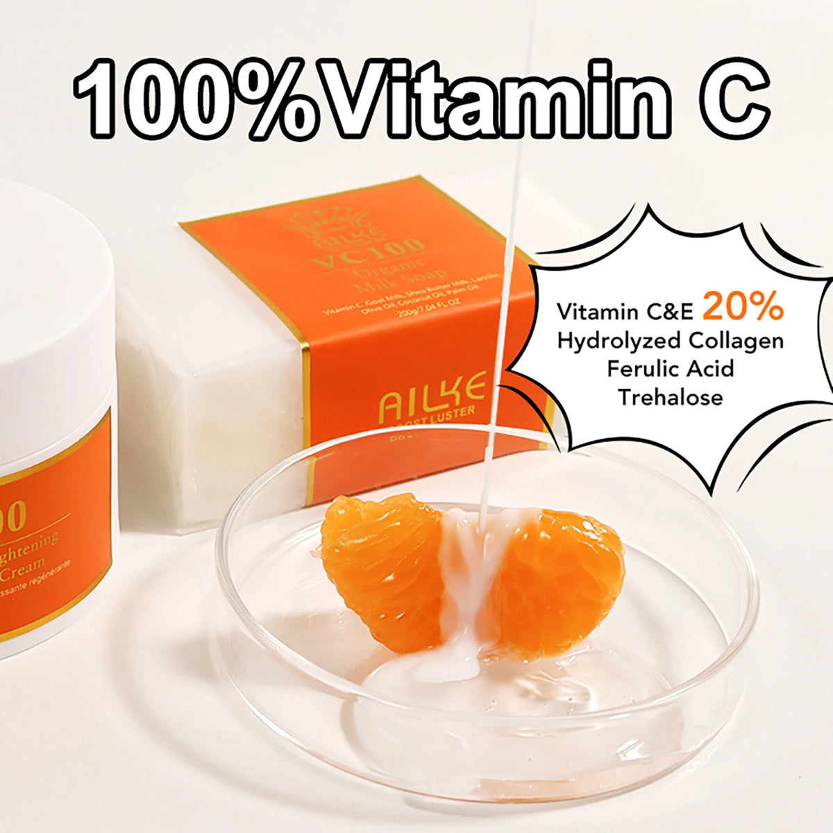 AILKE Vitamin C Brightening Moisturizing Women Skin Care Set, Anti Dark Spots, Nourishing Kit for Smooth, Even Radiant Skin Tone