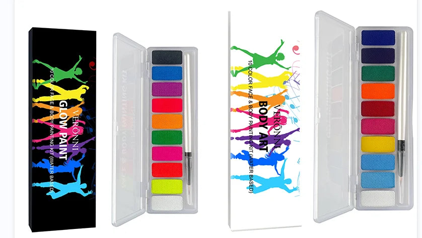 10 Colors Luminous Pigments, Luminous Neon Makeup Facial Painting,Suitable for Children and Adults for Halloween and Party