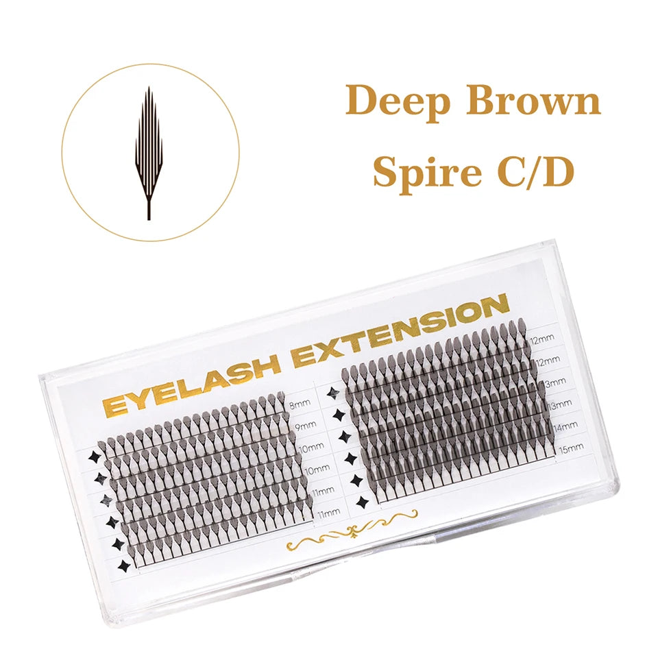 New Tinsel Anime Eyelash Extension Dual Sided Holographic Manga False Eyelash Feather Colored Christmas Party Comic Spire Lashes