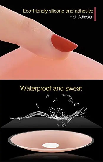 Round Reusable Breast Petals Lift Invisible Silicone Bra-less Pasties Pad Nipple Cover Invisible Petal Adhesive Stick on Bra