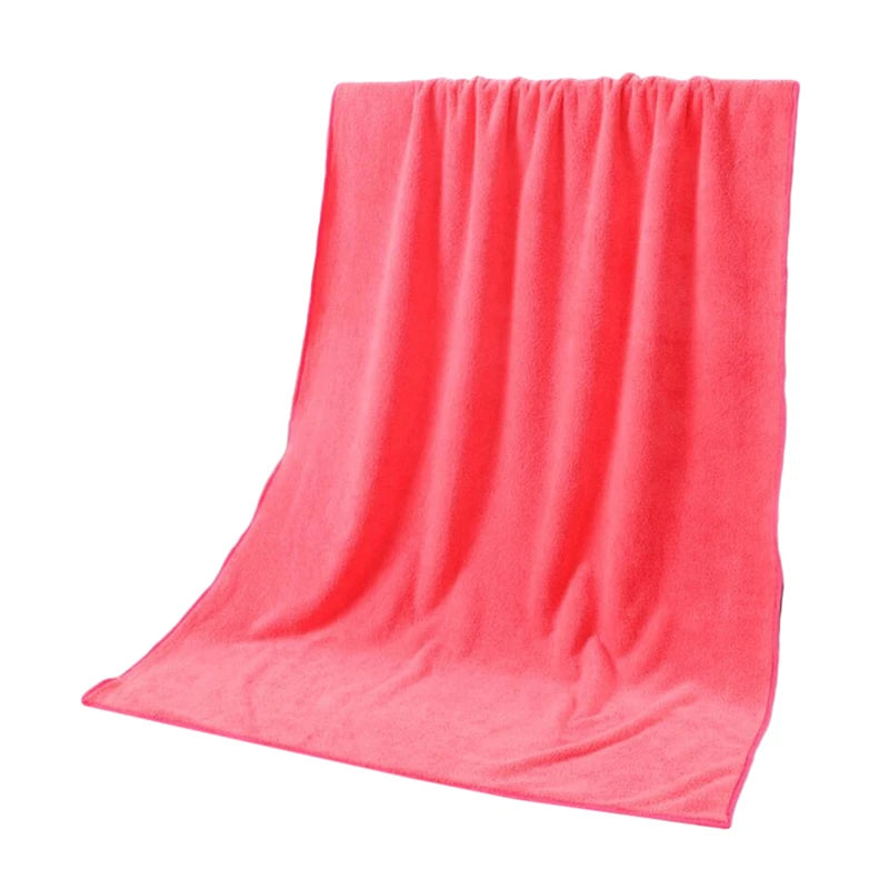 Soft Towel Bath Washing Cleaning Swimming Bathing Tools Dry Hair Water Absorbent Double-Sided Coral Velvet Microfiber Towel