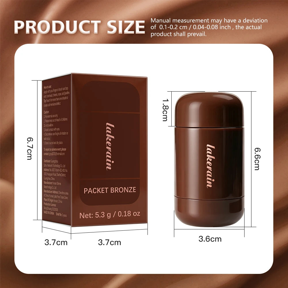 Cream Bronzer Stick Portable Creamy Light Non Sticky Texture Easy Blend For Face Contour Shaping Bronzing Makeup