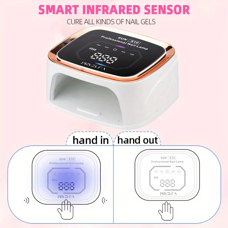 36 LEDS Rechargeable Nail Dryer Cordless Lamp 108W for Manicure and Curing All Gel Nail Polish at Home DIY Salon