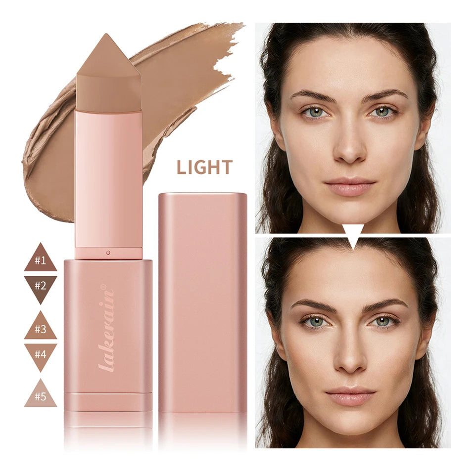 3D Bronzer Contour Stick Face Makeup Lasting Smooth Contour Bronzing & Contouring 2 IN 1 Creamy Bronze Stick Cosmetics 5 Colors