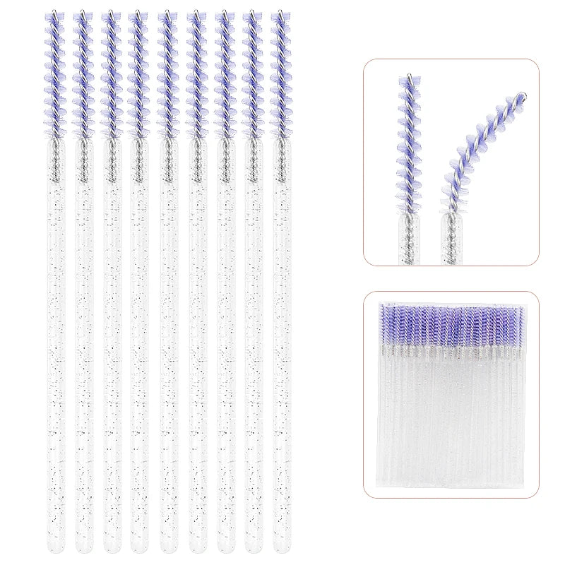 50pc Disposable Eyelash Makeup Brush Mascara Wands Micro Brushes Cosmetics Microbrush Eyebrow Applicator Lash Extension Supplies