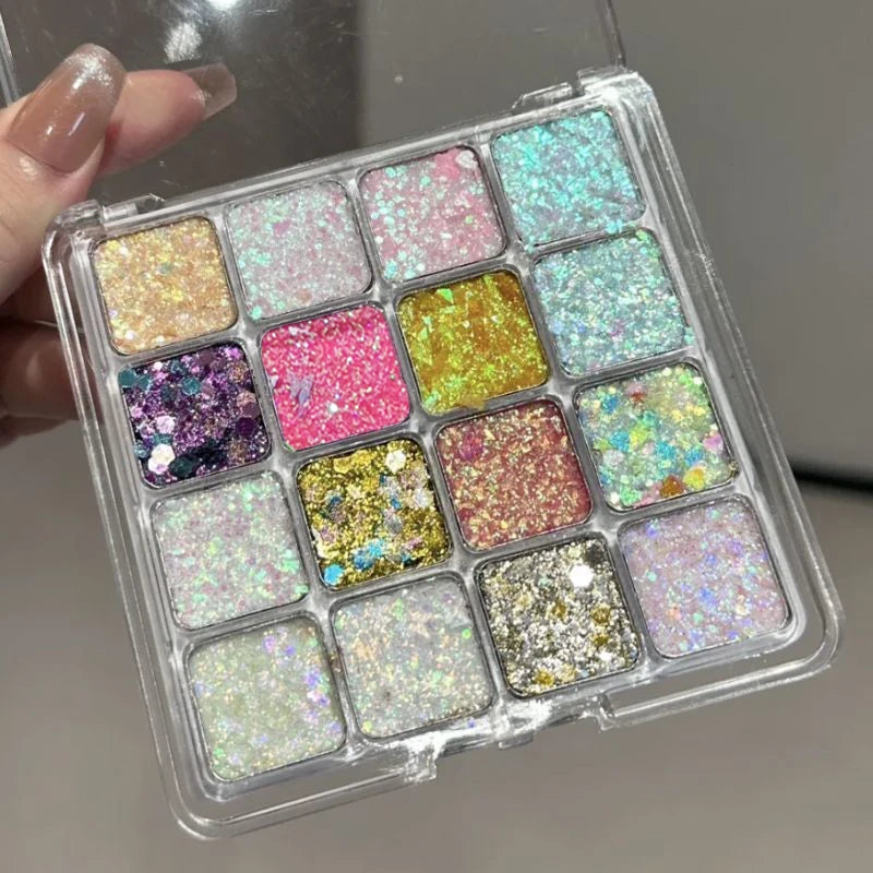 Magic Sparkle 16 Color Eyeshadow Palette Pearl Matte Korean Cosmetics Christmas Gift for Girls