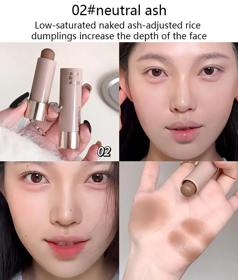 Moisturizing Silky Three-dimensional Contour Stick Lasting Natural Matte Single Color Suitable for Nose Shadow Makeup Contour
