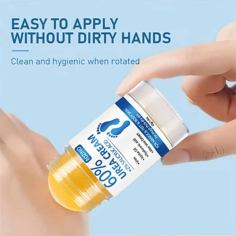 [Super Anti-Cracking] 60% Urea + 2% Salicylic Acid Hand and Foot Stick, Super Strong 50X Anti-Cracking Hand and Foot Cream Stick Plus+, Super Strong Anti-Cracking, 2-Minute Deep Hydration, Fast Results, Deep Moisturizing, Loc