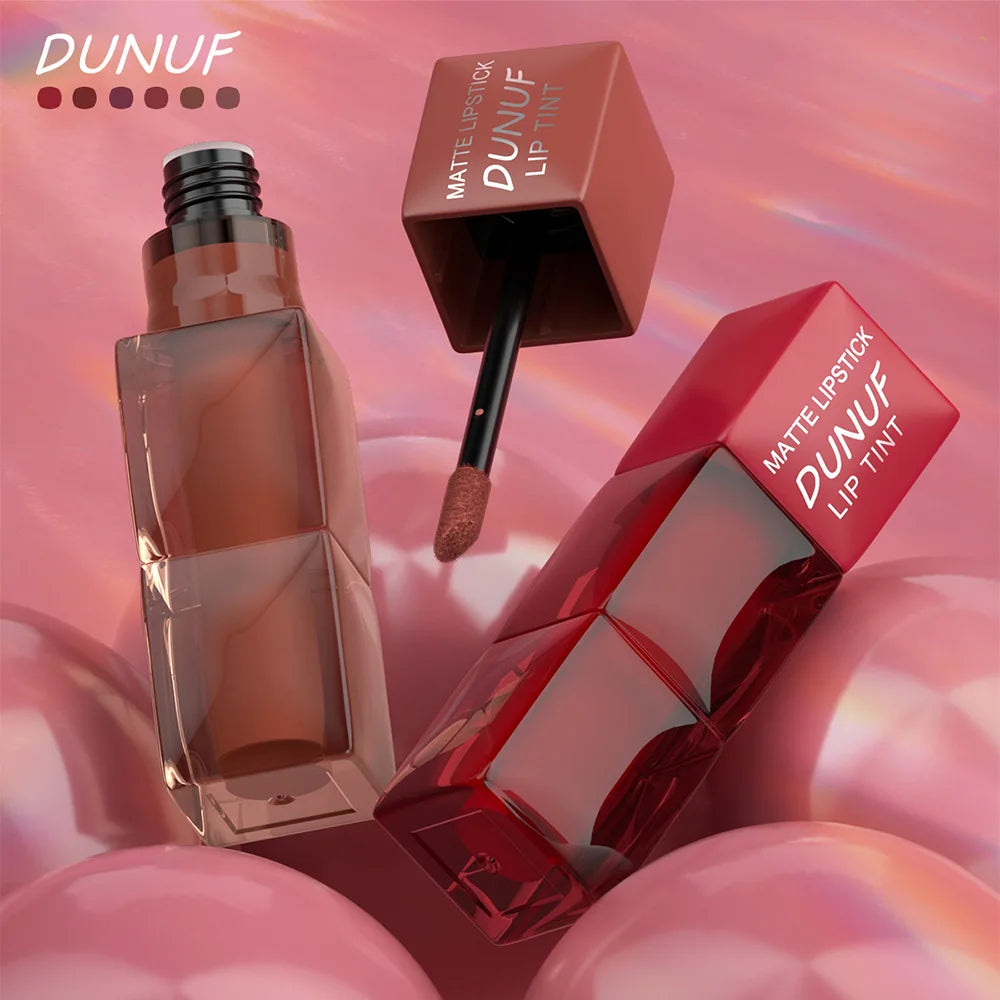 Velvet Matte Lip Gloss Hydrating Moisturizing Long Lasting Waterproof Non Sticky Lip Stain Nude Colors Lip Glaze
