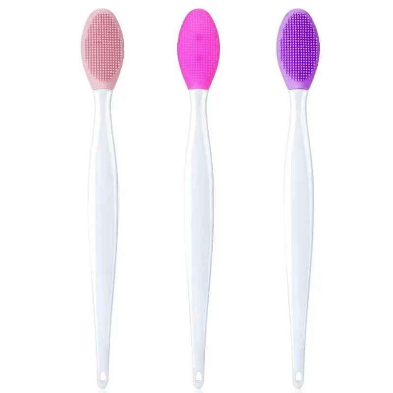 1-5pcs Skin Care Lip Exfoliating Facial Cleansing Face Scrub Nose Brush Blackhead Remove Silicone Double-Sided Skin Care Tool