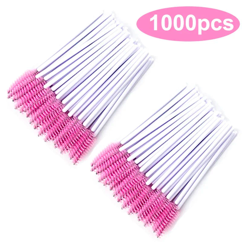 Eyelash Brush Mascara Wands Spoolies Eyebrow Lash Cleaning Brushes Applicator Makeup Tools 50/1000/2000pcs