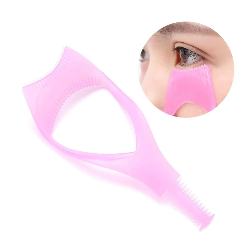 Eyeliner Assistant 3-In-1 Eyelash Comb Template Protect Eyes Crystal Mascara Shield Cosmetic Guide 3 In1 Eyelashes Tools