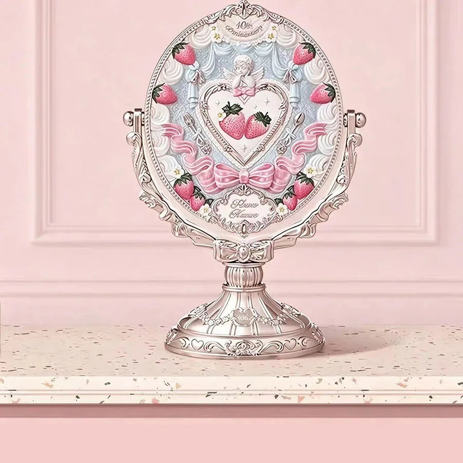 Flower Knows 10th Anniversary Vanity Mirror Rococo-Inspired Tabletop Mirror for Vanity & Display Makeup Big Mirrors