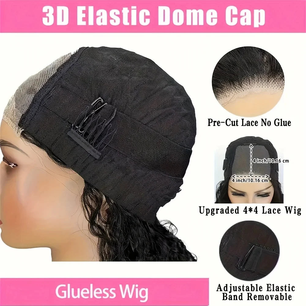 5x5 Glueless Bob Wigs Human Hair Pre Plucked Pre Cut Wear and Go 13x6 HD Lace Front Closure Wig Straight Short Wig 250 Density