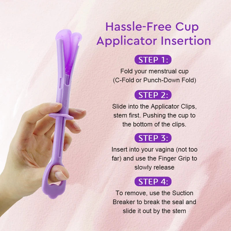 Certified Cup Kit Steam Sterilizer Applicator Reusable Soft Silicone Lady Cup Sterilization Women Health Care Feminine Hygiene