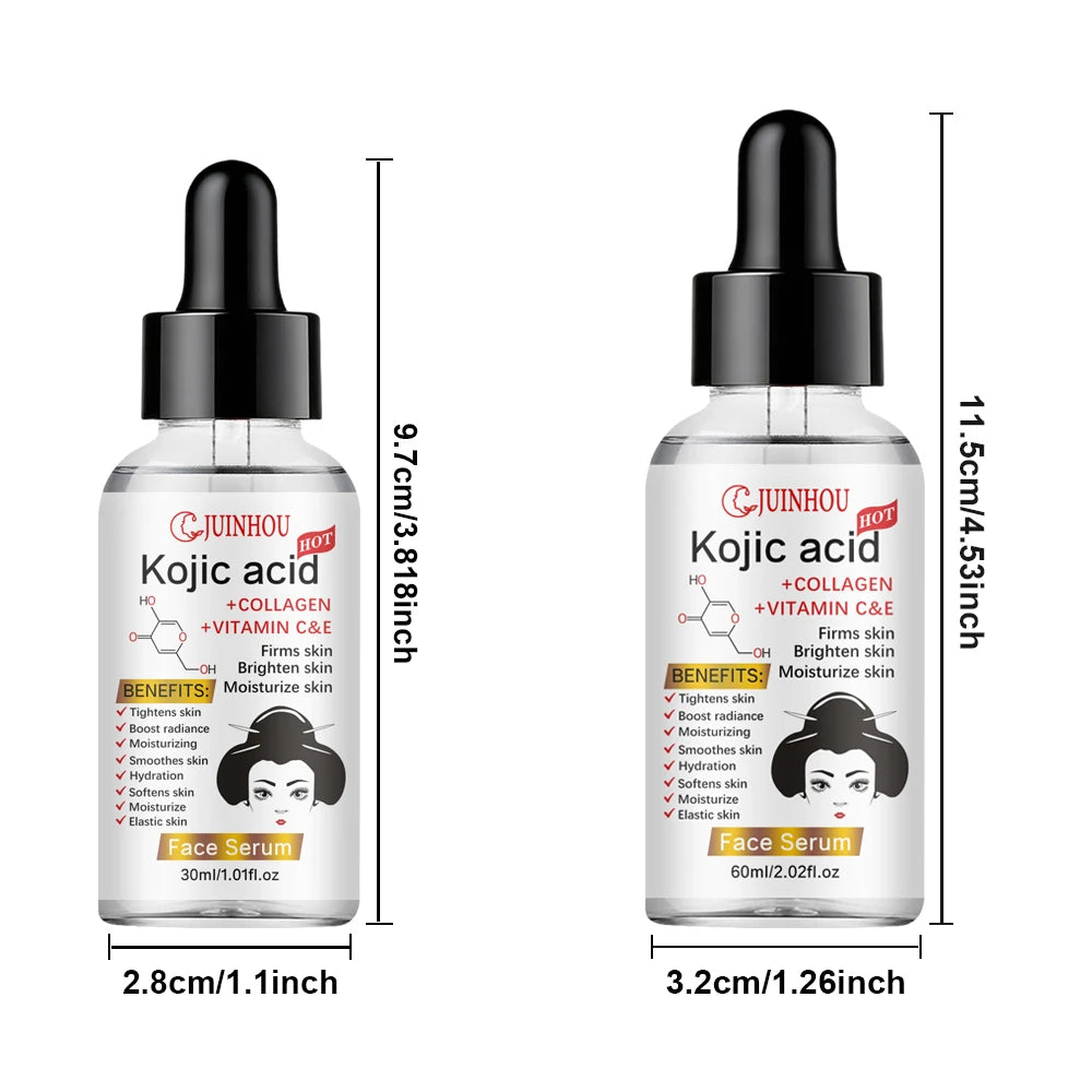 JUINHOU Natural Seabuckthorn Fruit Oil Kojic Acid Face Serum Deep Hydrating Skin Daily Facial Moisturizing For All Skin Types
