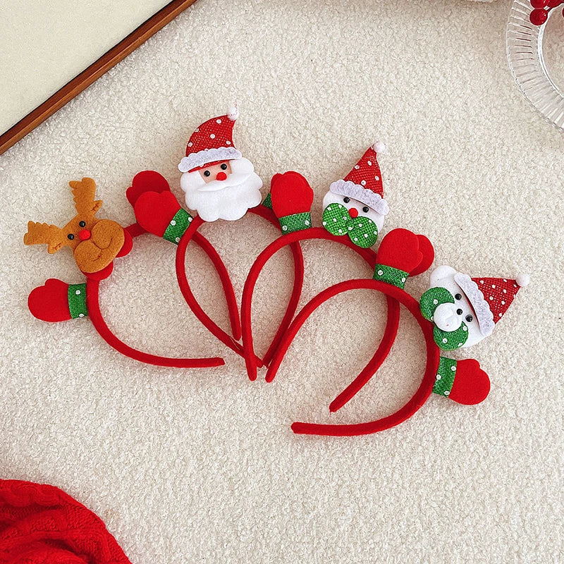 Cartoon Christmas headbands, Christmas decorations, party gifts, Christmas antlers Cute deer antler hair clip with bangs