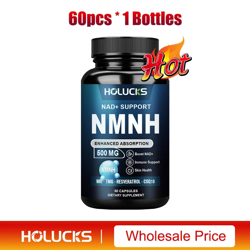 Premium 5-in-1 NMNH Supplement, with, Nicotinamide Riboside, TMG, Resveratrol, C0Q10, Support Immunity, Longevity & Vitality