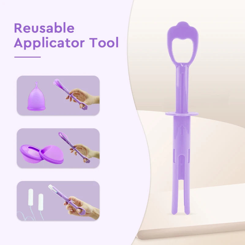 Disc/Cup Applicator Reusable Portable Medical Plastic Grade Booster Personal Hygiene Product Tampon Applicator