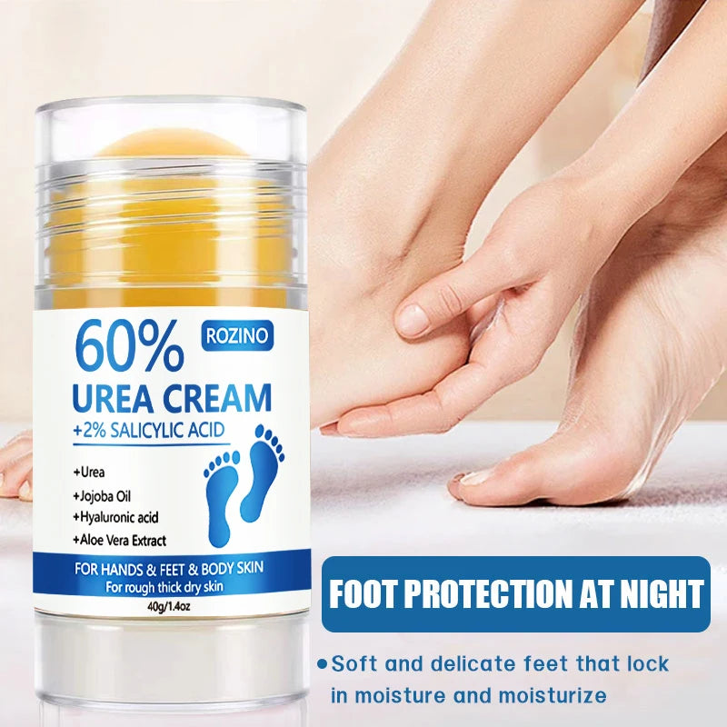 [Super Anti-Cracking] 60% Urea + 2% Salicylic Acid Hand and Foot Stick, Super Strong 50X Anti-Cracking Hand and Foot Cream Stick Plus+, Super Strong Anti-Cracking, 2-Minute Deep Hydration, Fast Results, Deep Moisturizing, Loc