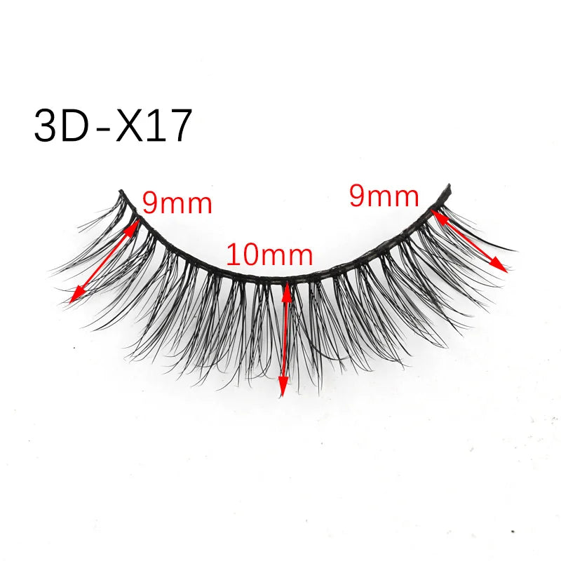 SHIDISHANGPIN 3 Pairs Natural 3D Mink Lashes Soft False Eyelashes Fluffy Wispy Eye Lashes Extension Makeup Faux Cils Maquillaje
