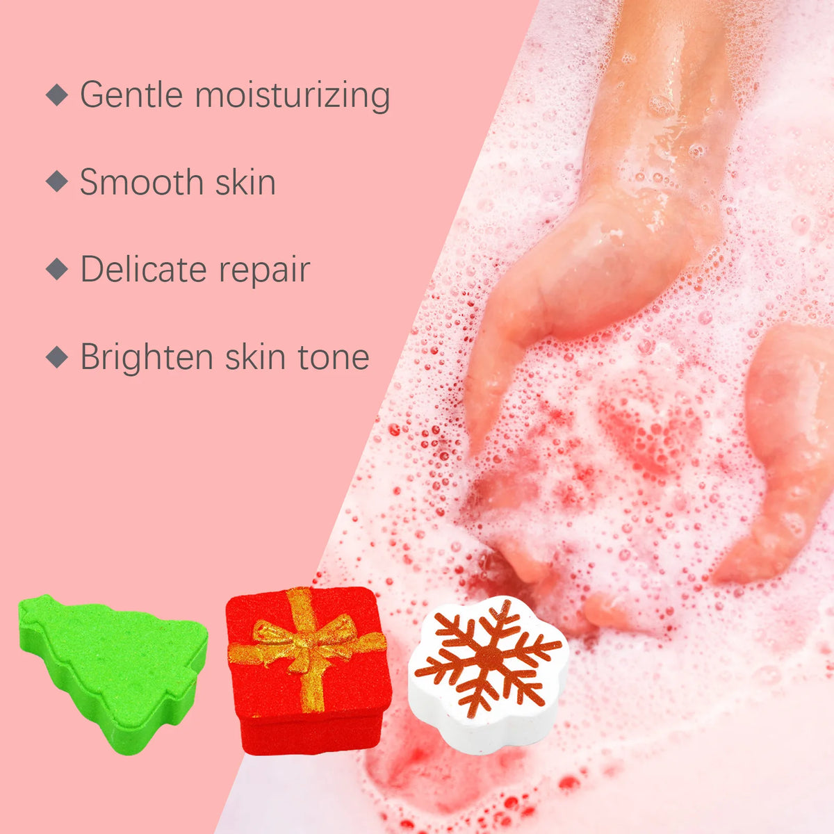 Christmas Lavender Bath Ball Stress Relief Rich Bubble Long Lasting Fragrances Deeply Moisturizing Colorful SPA Gifts Bath Bombs