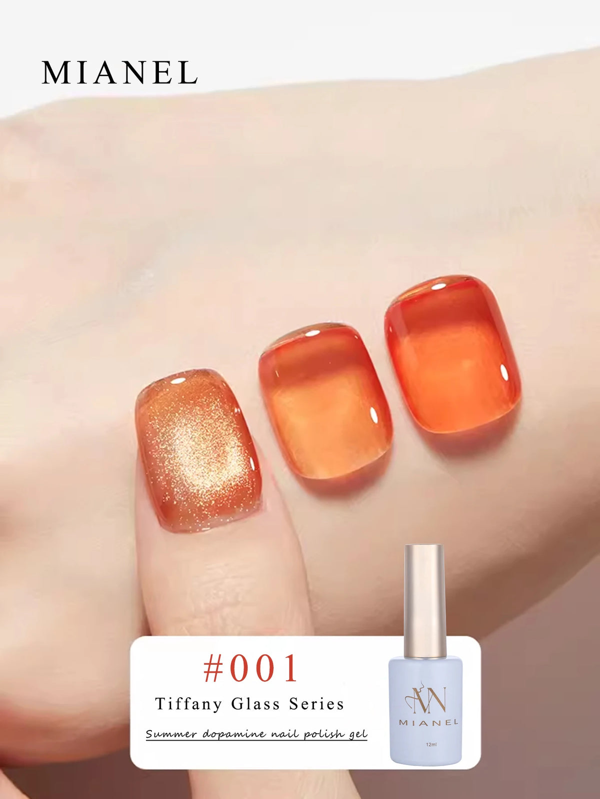 MIANEL 12ML Candy Glass Gel Nail Polish Set Ice-Clear Dopamine Spring Nails Fantasy Nail Art 1-10 Pcs