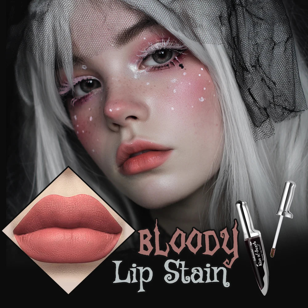 Halloween Gothic Makeup Kit Storage Bag Dark Cream Blush Black White Face Paint Stick Cosplay Party Festival Face Body Makeup
