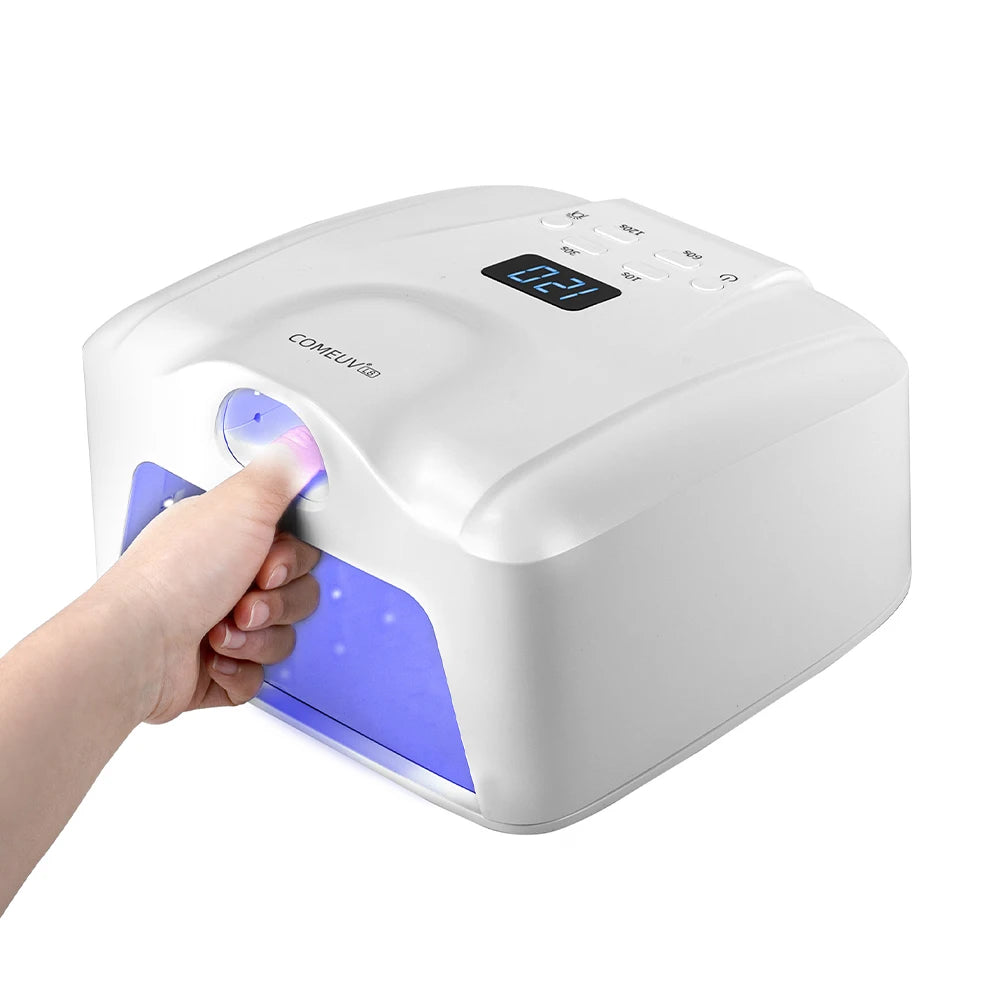 2‑in‑1 Auto‑Sensor UV LED Nail Dryer 78LED Dual Port for Single Finger Toe Full Hand Gel Curing Manicure Pedicure Home Salon