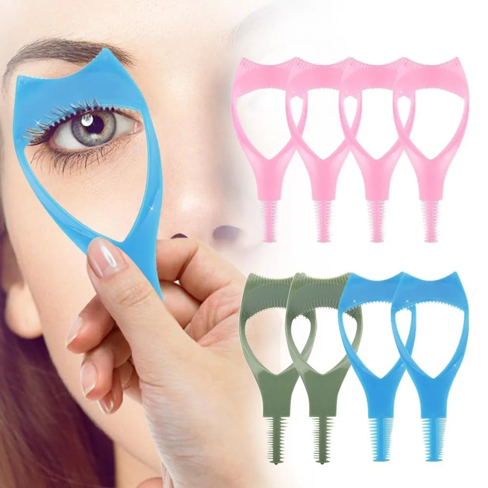 Eyeliner Assistant 3-In-1 Eyelash Comb Template Protect Eyes Crystal Mascara Shield Cosmetic Guide 3 In1 Eyelashes Tools
