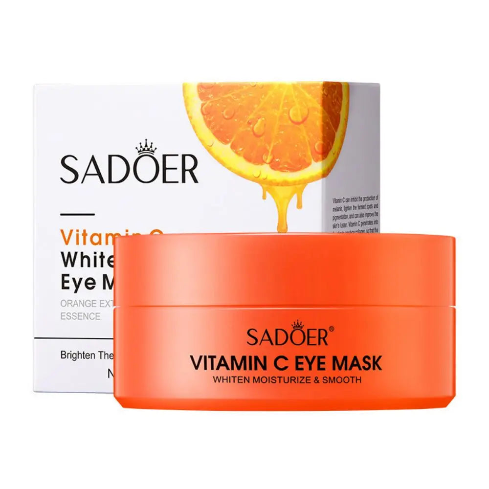 60pcs SADOER Vitamin C Collagen Eye Mask Anti Dark Circles Removal Eyes Bags Moisturizing Firming Eye Patches Eyes Skin Care