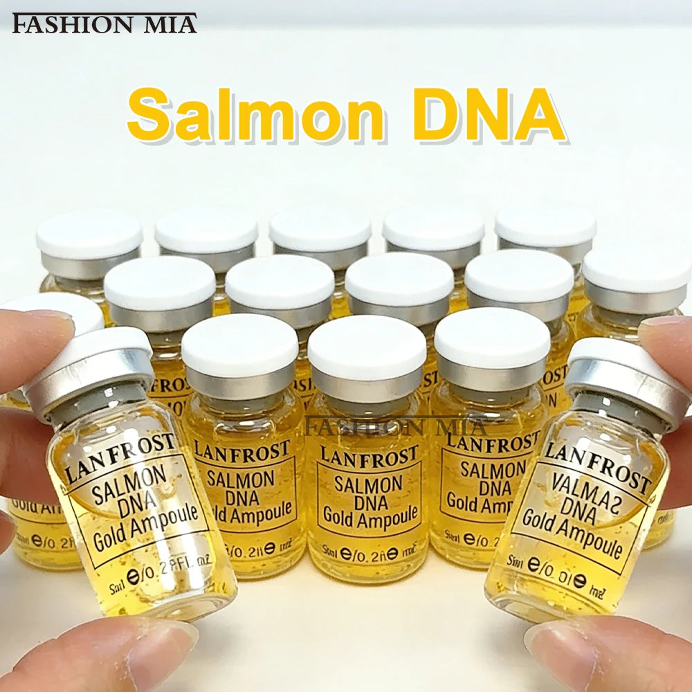 8ml Salmon DNA Gold Ampoule Skin Booster Serum Kit BB Cream Glow Natural Brightening Whitening Moisturizing Face Skin Care