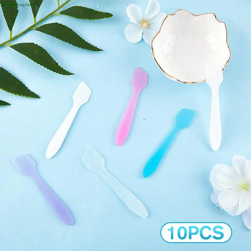 10Pcs Mini Cosmetic Spatulas Scoop Face Cream Makeup Mask Mixed Spoon Beauty DIY Tools Eye Facial Makeup Applicator Sticks