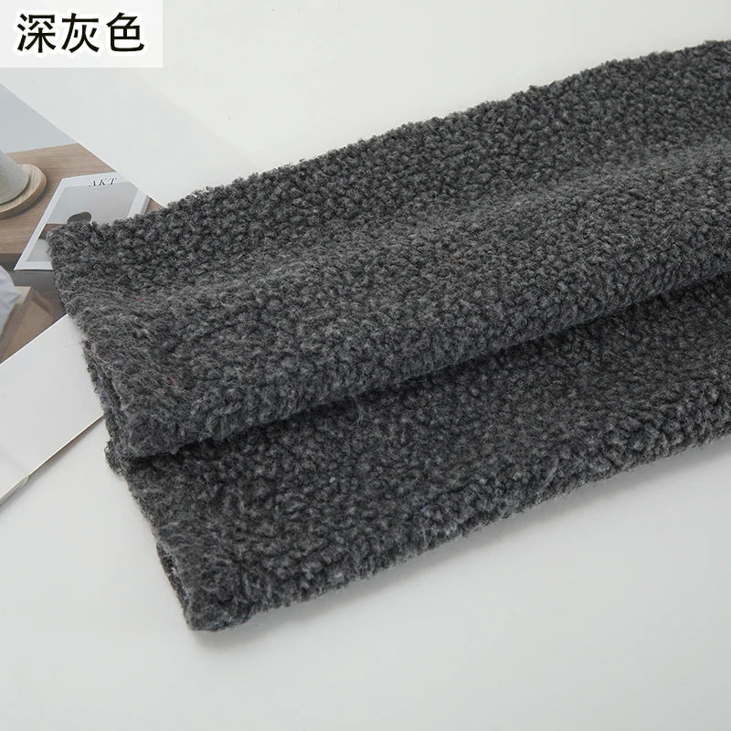 Thickened Short Hair Plush Fabric By The Meter for Needlework Autumn Coat Hoodies Dolls Diy Sewing Cloth Warm Soft Bear Plaid