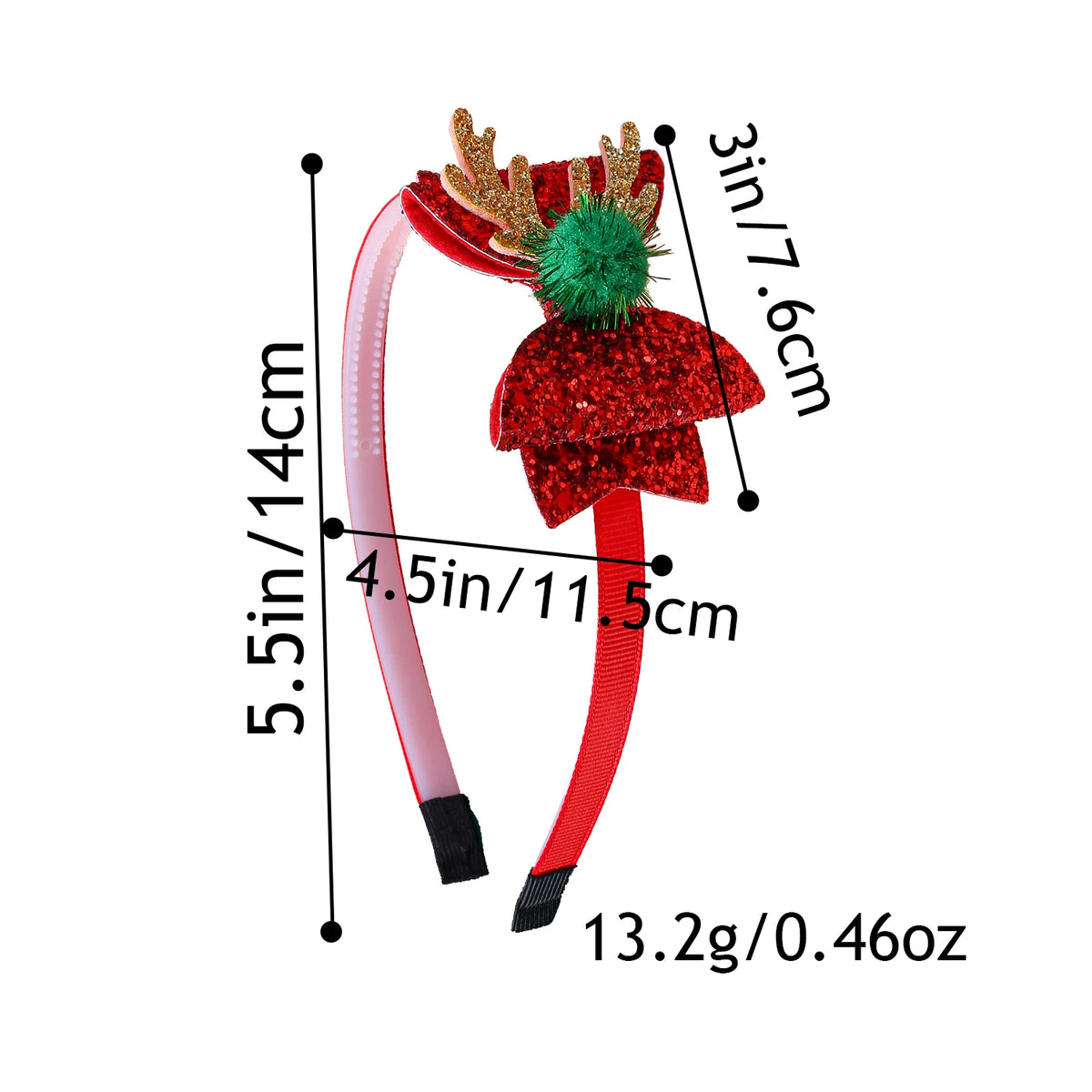 1/4pcs Christmas reindeer antlers headband, sparkling bow hair clip, Christmas party hair accessory.