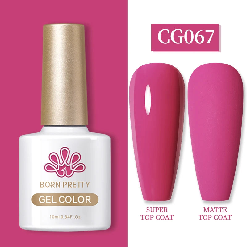 BORN PRETTY 10ml Gel Nail Polish Gel 130 Colors Semi Permanent Solid Nail Gel Varnish Soak Off UV Gel for Base Top Coat