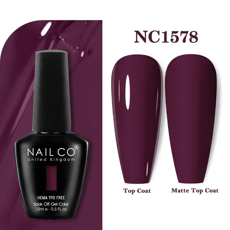 NAILCO 15ml TPO-Free Nail Gel Polish Vernis Semi Permanent Nails Art Manicure Design Hybrid Remover Gel Top Coat Ongle Gel UV