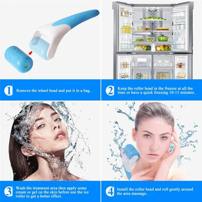 Ice Roller Massager Skin Lifting Tool Face Lift Massage Anti-wrinkles Pain Relief Face Skin Care Tools