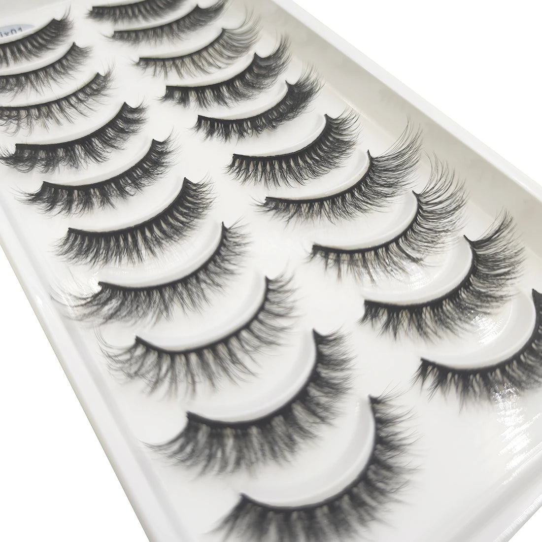 10 Pairs Natural 3d Mink Lashes Soft False Eyelashes Cross Messy Dense Eye Lashes Extension Makeup Faux Cils Cat Mini