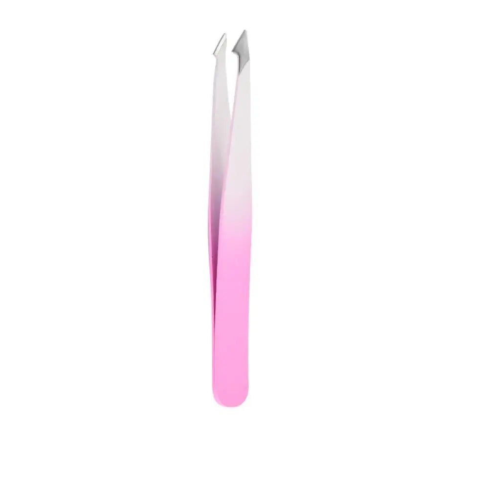 Colorful Eyebrow Pliers Stainless Steel Hair Removal Eye Brow Tweezer Multipurpose Eyelash Extension Oblique Mouth Tip Make Up