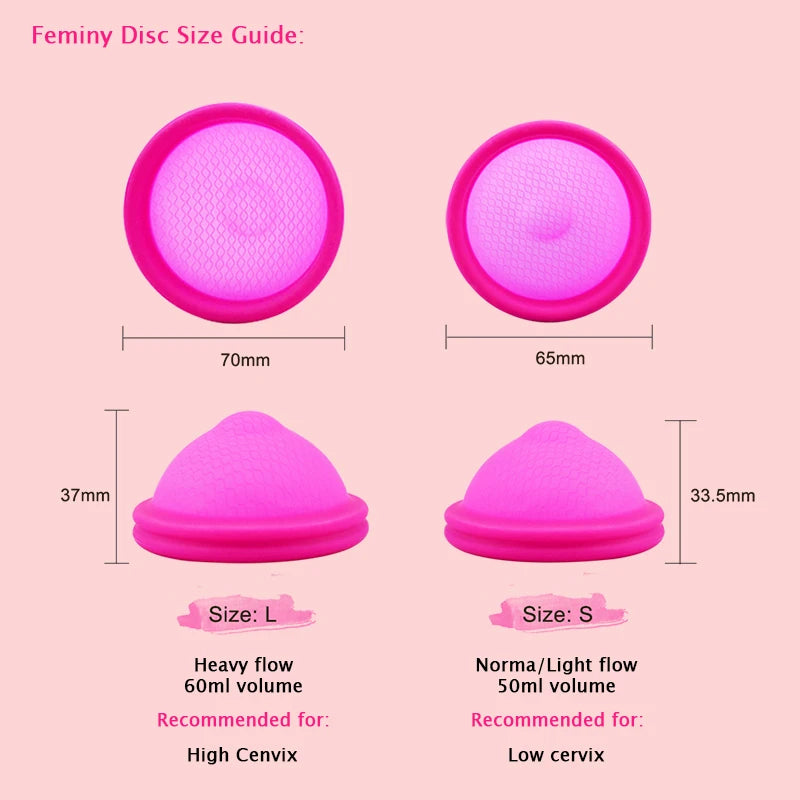 20pcs Women's Menstrual Collector Medical Grade Silicone Certified Menstruation Period Disco Menstrual Monthly Cup Alternative